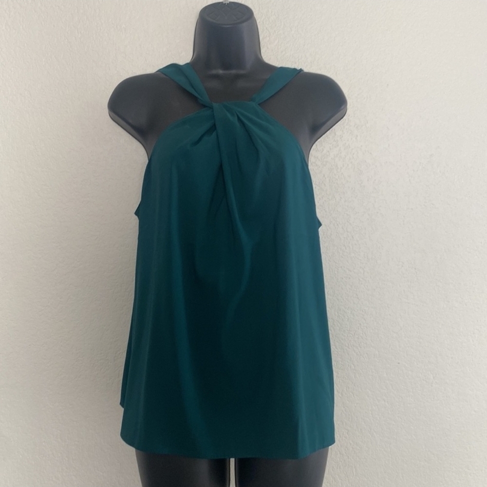 Express Green Sleeveless Tie Front Tank Top